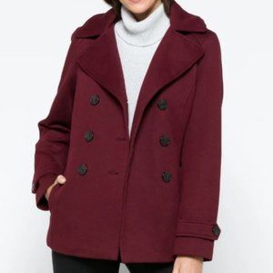 Burgundy Liverpool Knit Trench Jacket - Medium